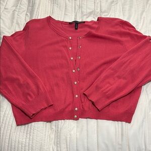 Pink Button-Up Cardigan